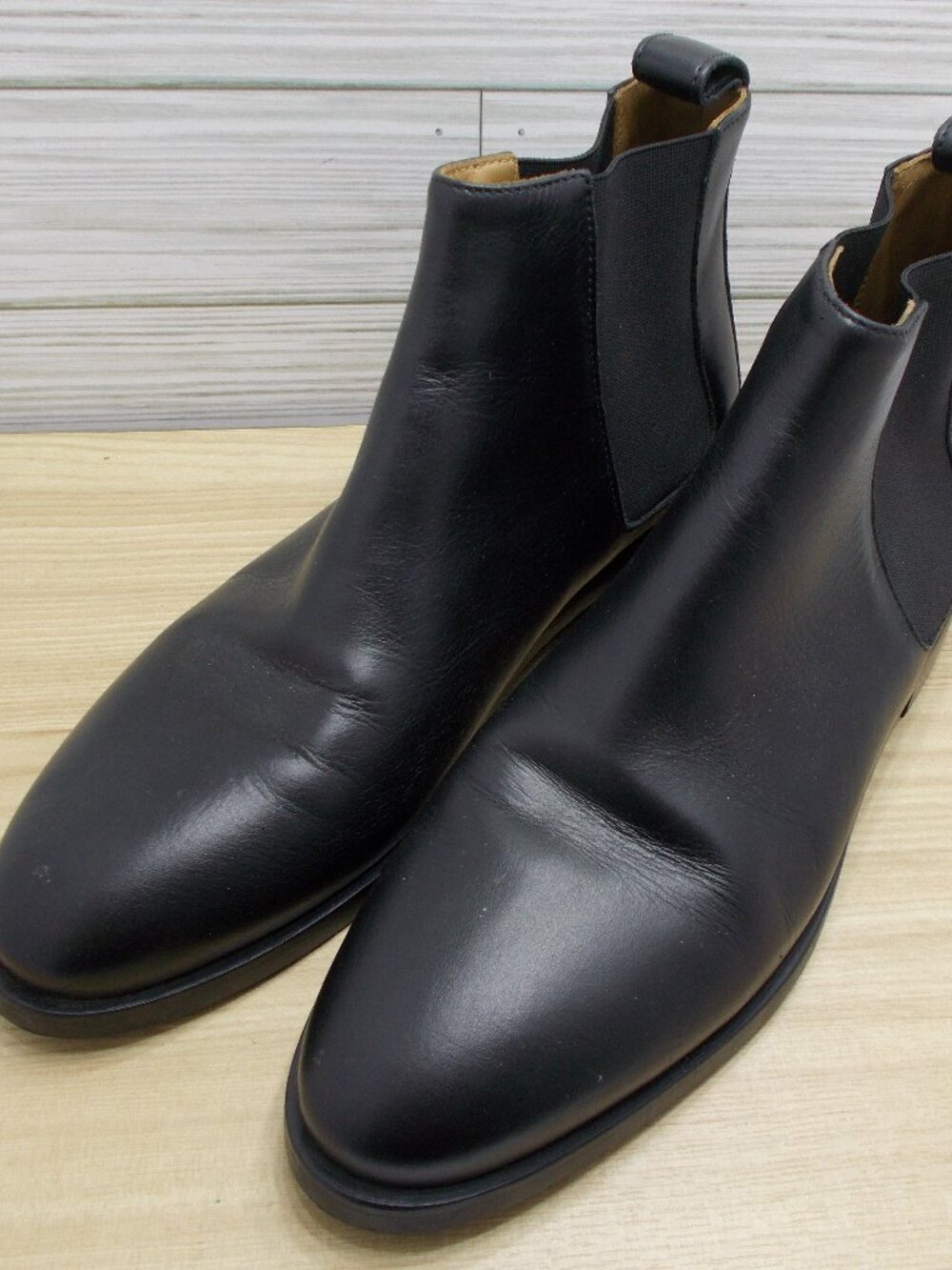 Everlane Chelsea Boots Womens 8 Black Leather Pull On Made in Italy